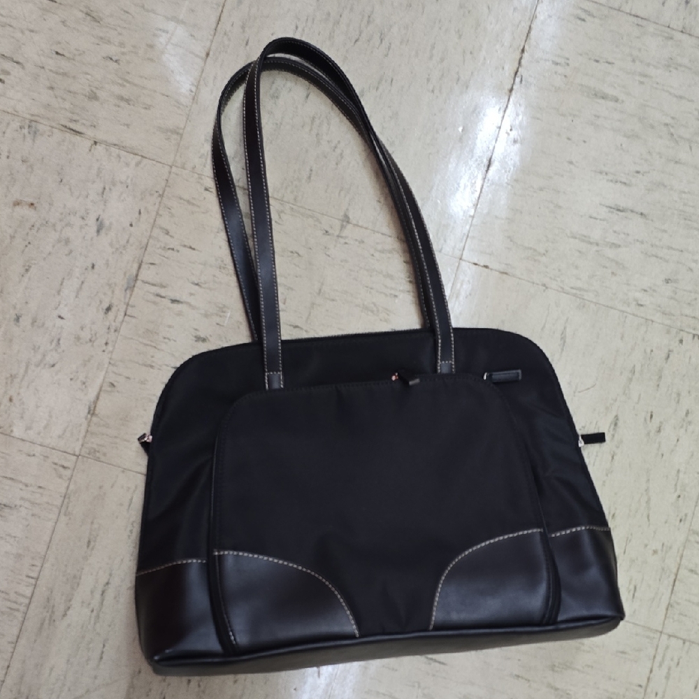 Padded Black Women's Computer Tote Bag